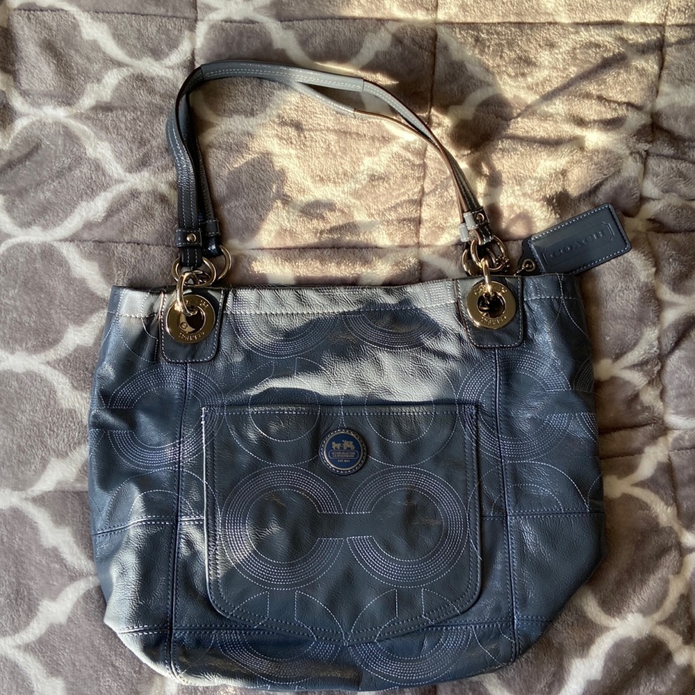 Coach Patent Leather stitched Alex